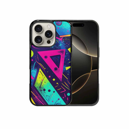 iPhone 16 Pro Case — Memphis Squiggles Triangles Dots, Personalized Phone Case