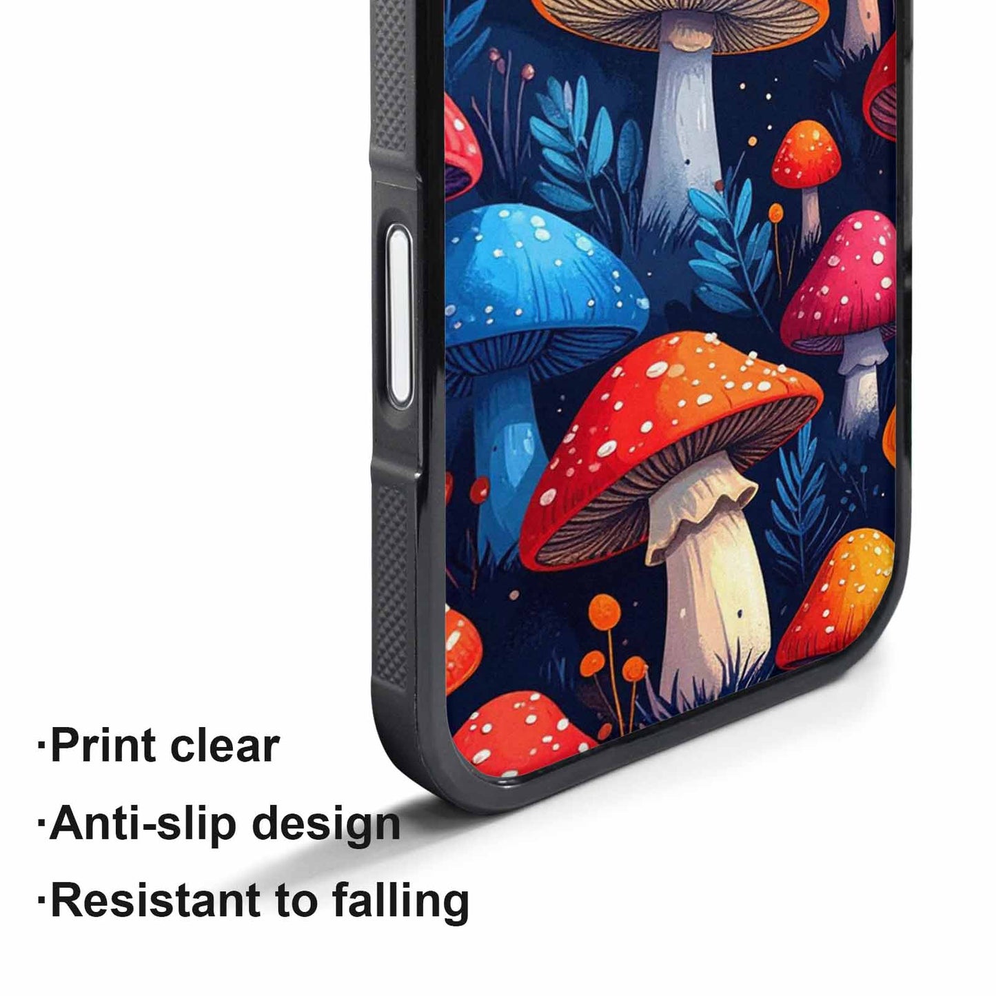 iPhone 17 Pro Case — Vivid Winter Mushroom Seamless Cartoon Cute, Custom Printed Phone Case
