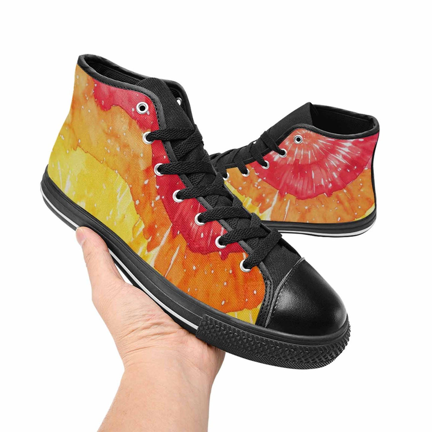 MEN'S Tie Dye - High Top Canvas Wallpaper Art Custom Shoes
