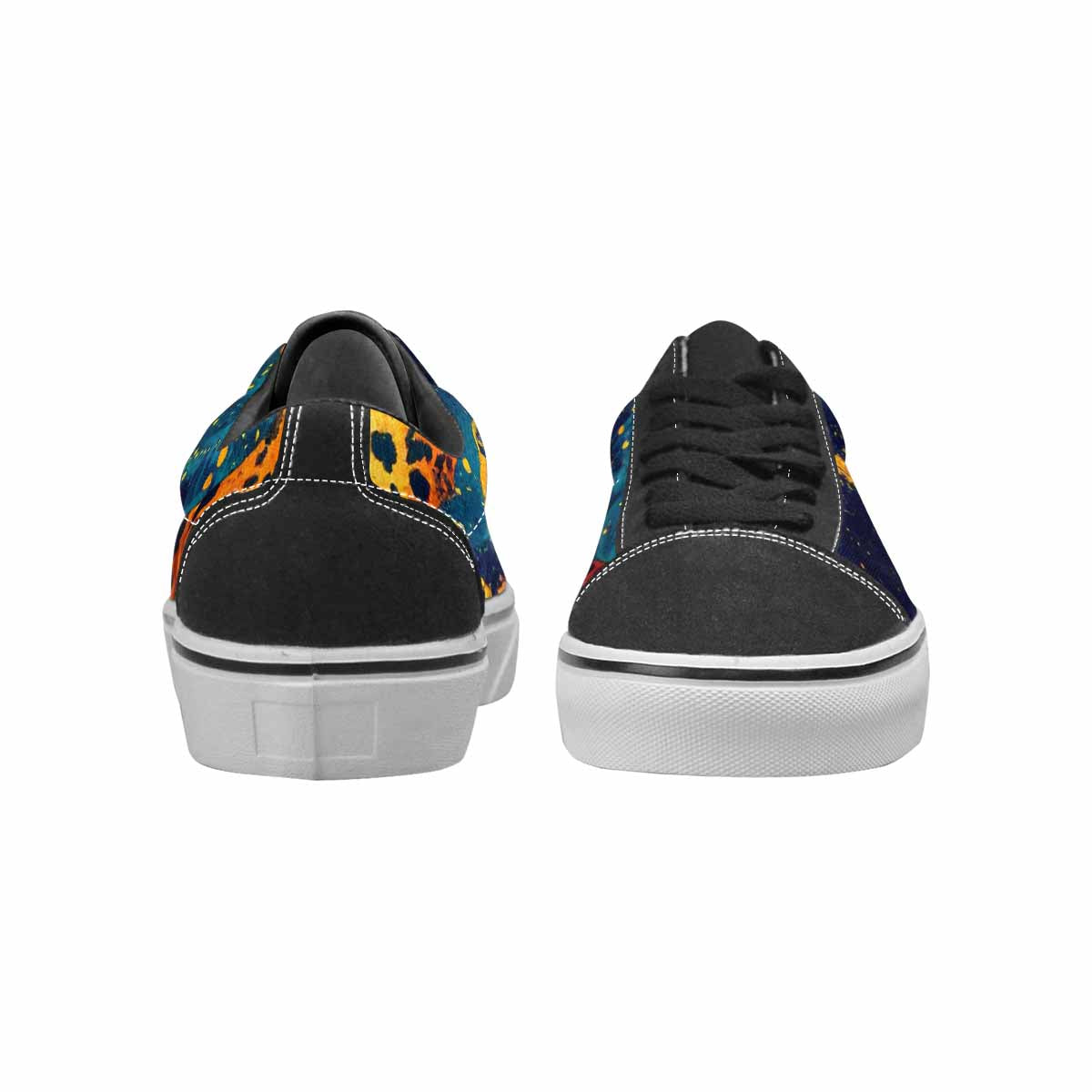 MEN'S Leopard Print Galaxy Canvas Lace-Up Grunge Shoes