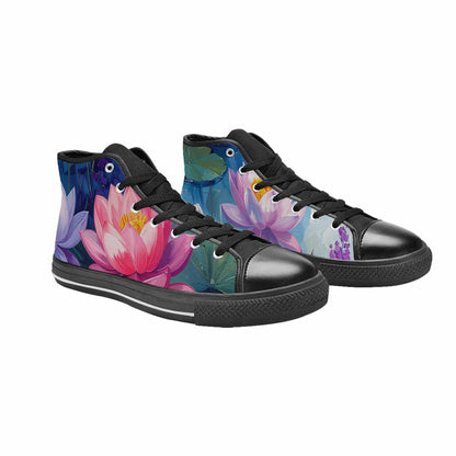 MEN'S Monet-Style Impressionist Water High Top Canvas Grunge Shoes