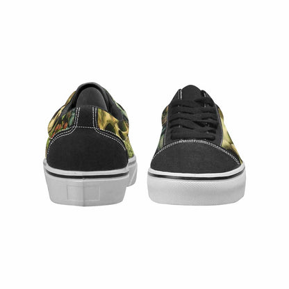 WOMEN'S Skulls  Botanical Skulls Lace-Up Canvas Grunge Shoes