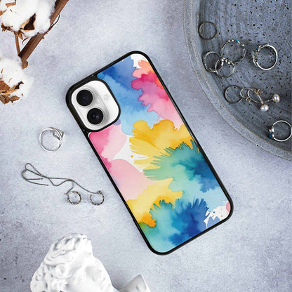 iPhone 16 Plus Case — Trans Strong Watercolor Seamless Pattern Vibrant, Customized Protective Case