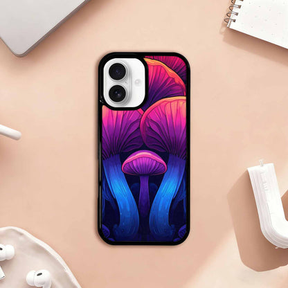 iPhone 17 Case — Psychedelic Mushroom Cartoon Pattern Cartoon Cute, Original Design Phone Case