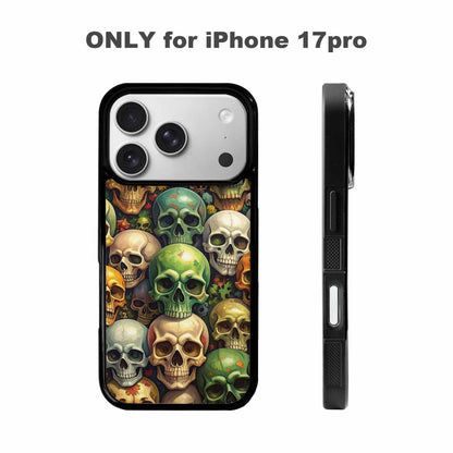 iPhone 17 Pro Case — Skulls Camoskulls Pattern Hu E3k Gothic, Custom Printed Phone Case