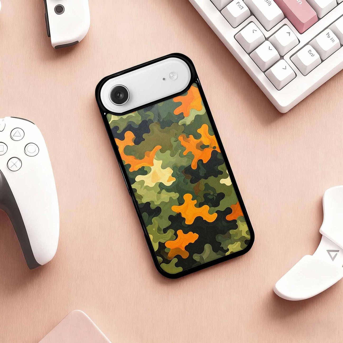 iPhone 17 Air Case — Small Military Camouflage Blotch Pattern Camo, Customized Protective Case