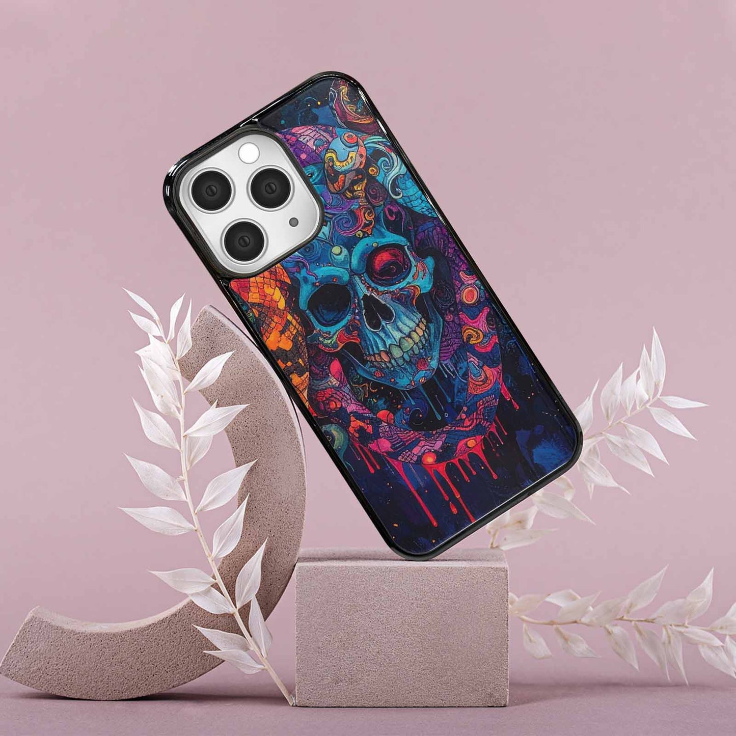iPhone 15 Pro Max Case — Snakes And Skulls Collage Custom, Custom Made Phone Cover