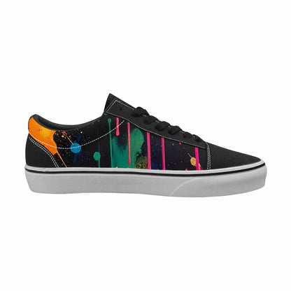 MEN'S Paint Splatter Canvas Lace-Up Aesthetic Custom Sneakers