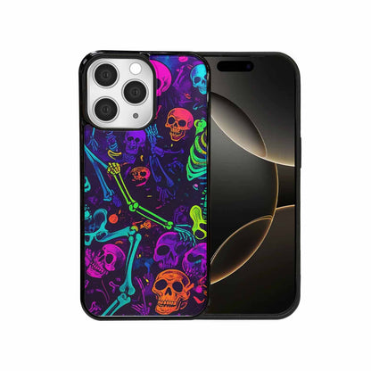 iPhone 15 Pro Max Case — Glowing Skeleton Pattern Hundreds Of Small, Custom Art Phone Cover