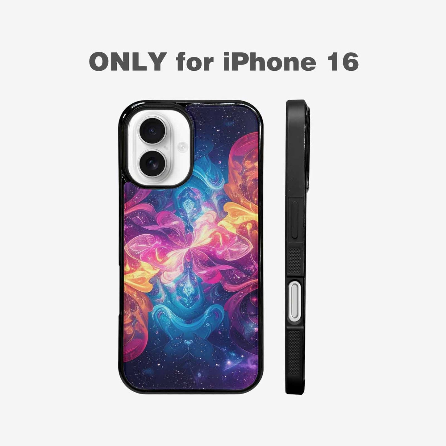 iPhone 16 Case — Rose Galaxy Art Seamless Pattern Vibrant, Original Design Phone Case