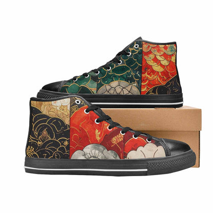 WOMEN'S Dragon Scale Fantasy High Top Canvas Dark Academia Shoes