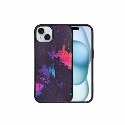 iPhone 15 Plus Case — Glitch Dark Art Seamless Pattern Vibrant, Unique Phone Case Design