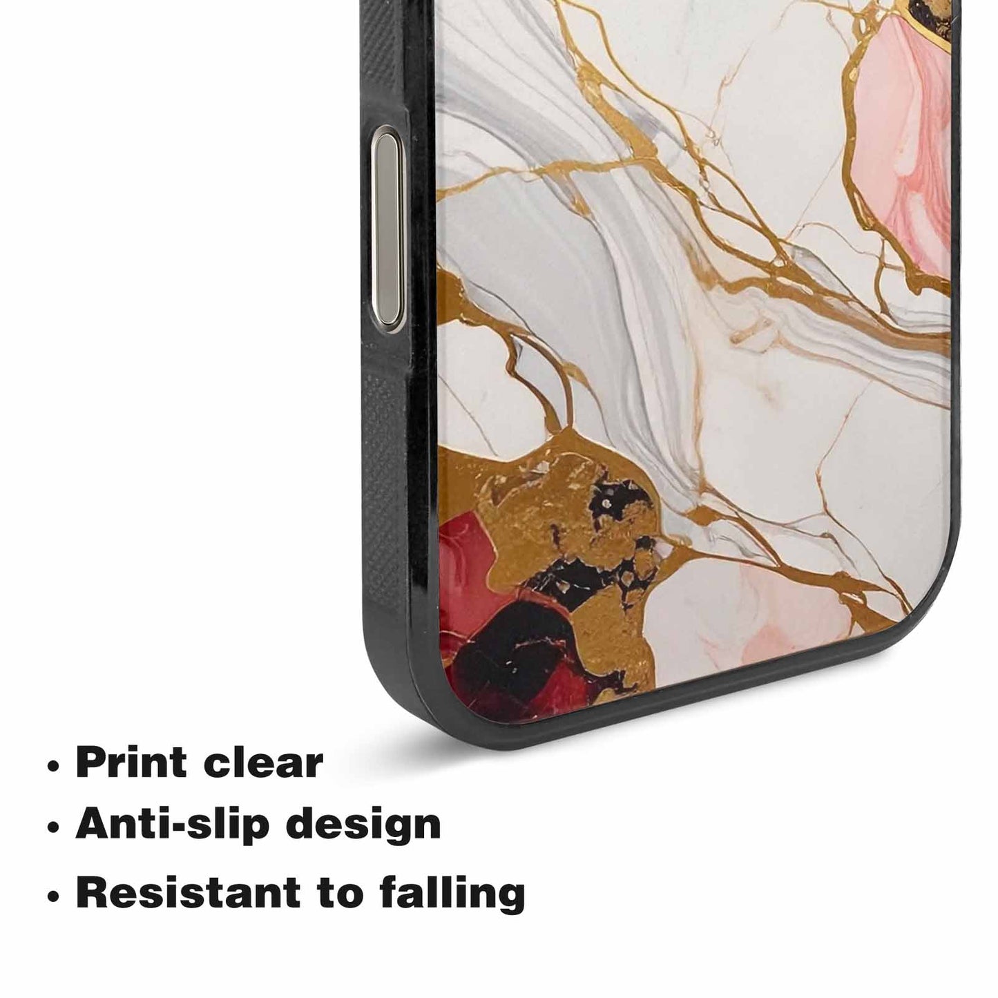 iPhone 16 Pro Case — Marble Vein Marble Veins Pattern Hundreds, Custom Phone Case
