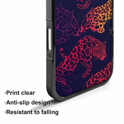 iPhone 17 Case — Leopard Print Neon Seamless Animal Print, Custom Art Phone Cover