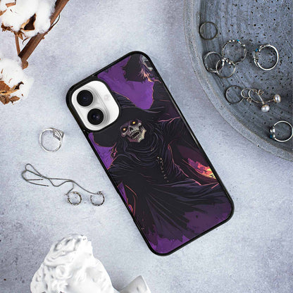 iPhone 16 Plus Case — Scary Horror Halloween Art Print Edge, Original Design Phone Case