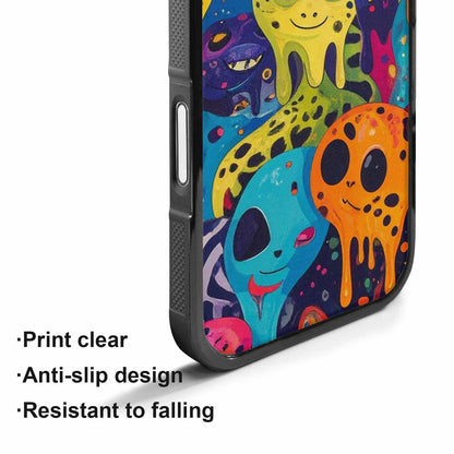 iPhone 17 Case — Melting Aliens Pattern Alien Scifi, Custom Art Phone Cover