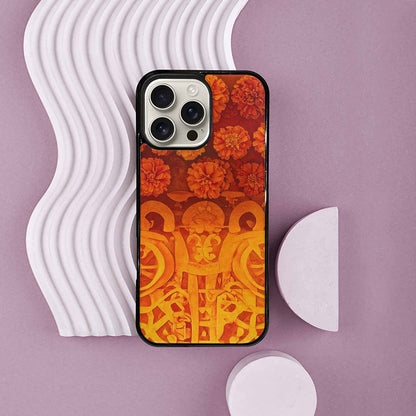 iPhone 16 Pro Max Case — Marigold Day Of The Dead Marigold, Personalized Phone Case
