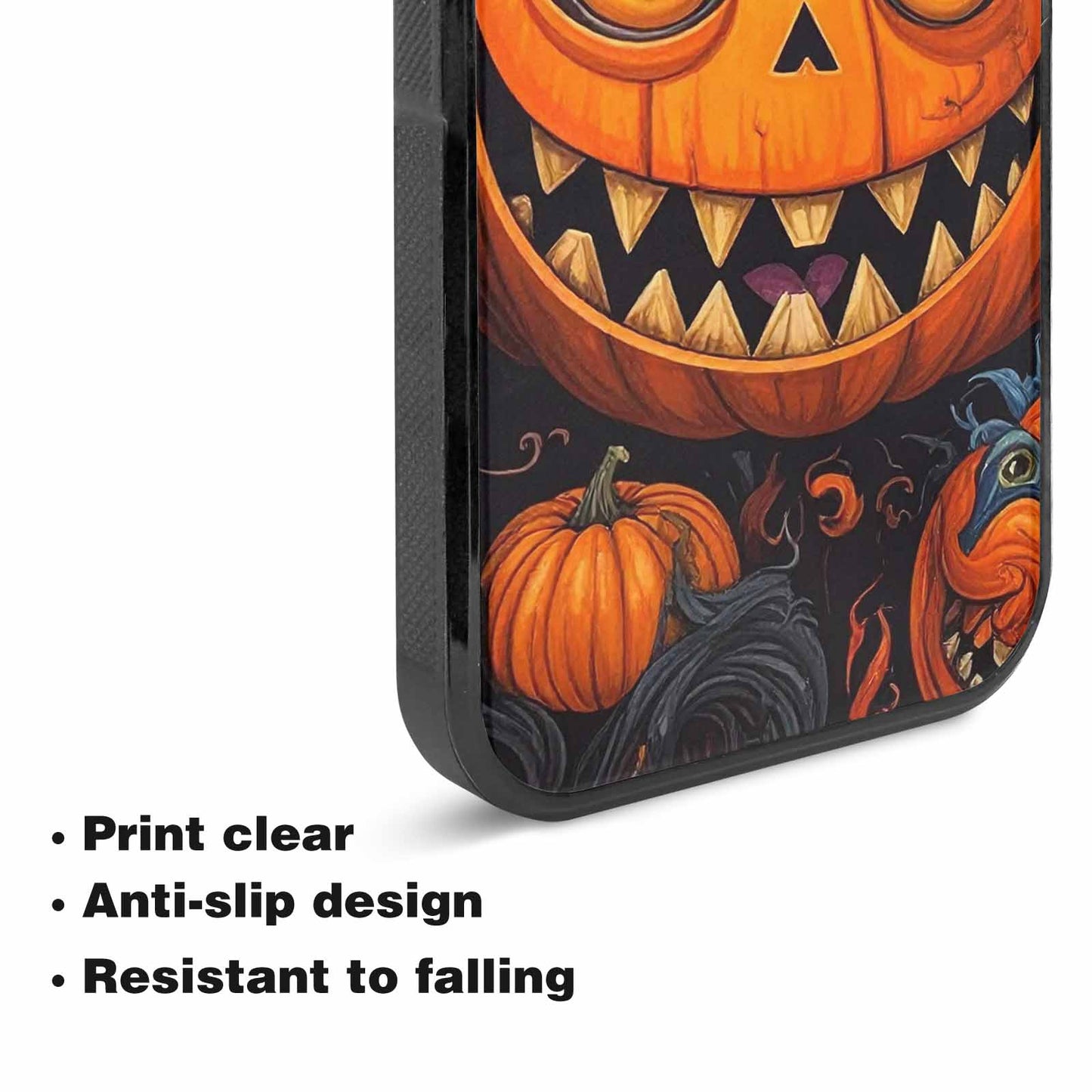 iPhone 15 Plus Case — Cartoon Pumpkin Monster, Customized Protective Case