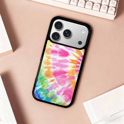 iPhone 17 Pro Case — Tie Dye Rainbow Twist Custom Tie, Custom Art Phone Cover