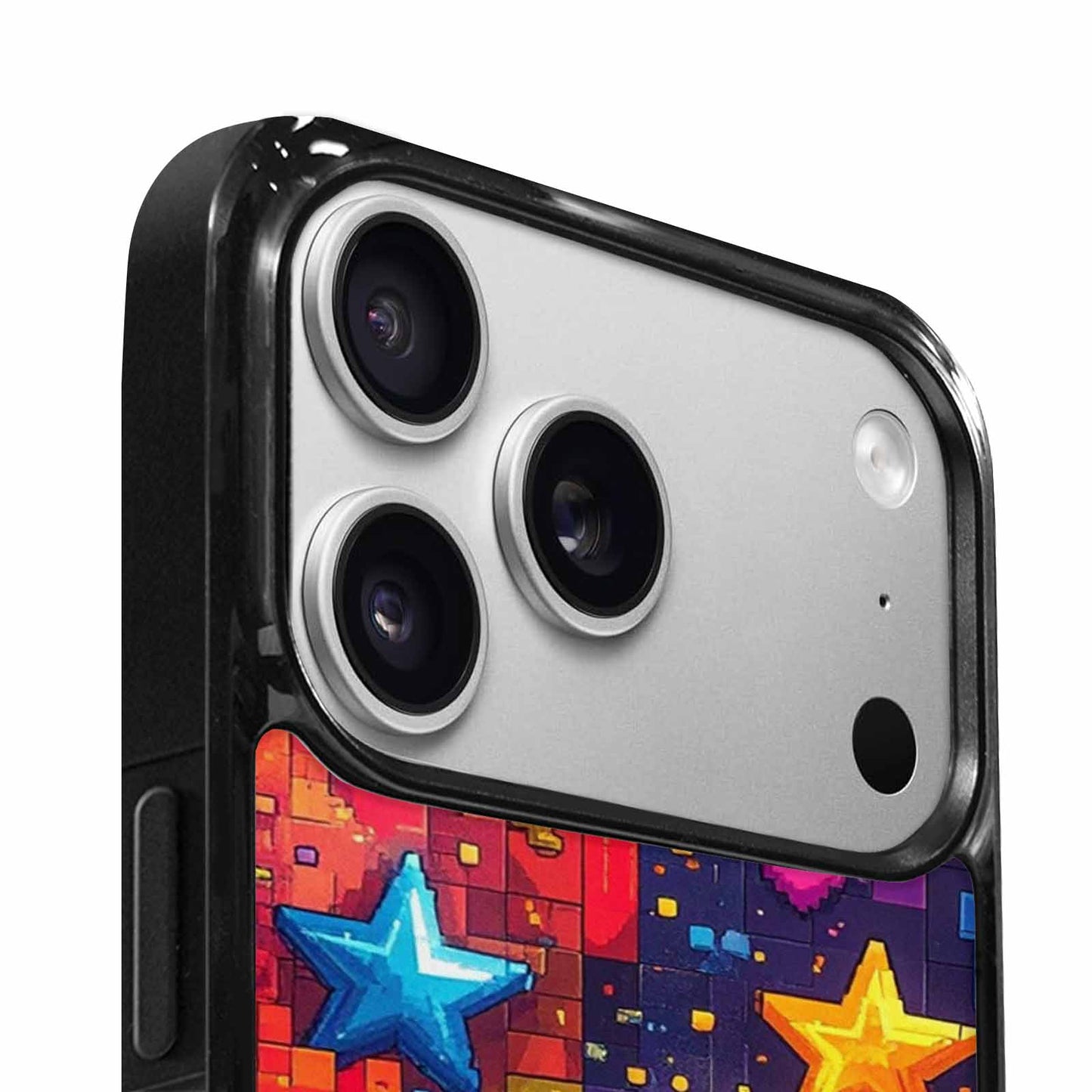 iPhone 17 Pro Case — Pixel Art Bit Burst Pattern Original, Original Design Phone Case