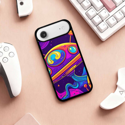iPhone 17 Air Case — Alien Ufo Cartoon Art Pattern Alien, Custom Printed Phone Case