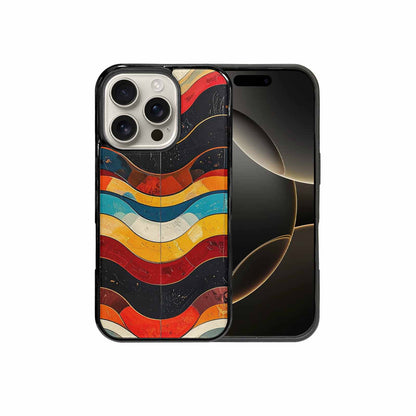iPhone 16 Pro Case — Retro Wave Scallop Stripe Small Wzf, Customized Protective Case