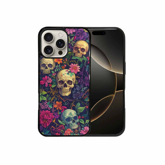 iPhone 16 Pro Max Case — Skulls Botanicalskulls Pattern, Customized Protective Case