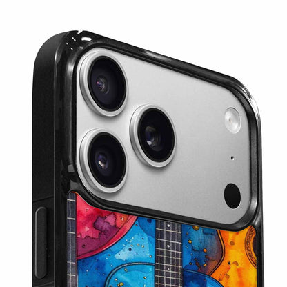 iPhone 17 Pro Case — Watercolor Smiley Face Guitar Watercolor Abstract, Original Design Phone Case