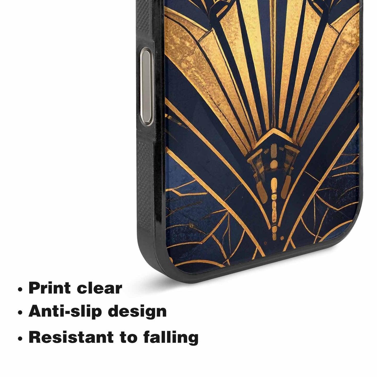 iPhone 16 Pro Max Case — Art Deco Illustration Pattern, Custom Art Phone Cover