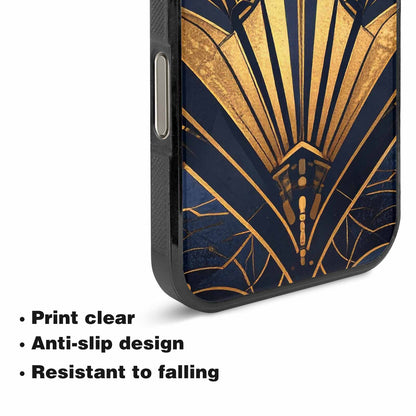 iPhone 16 Pro Max Case — Art Deco Illustration Pattern, Custom Art Phone Cover