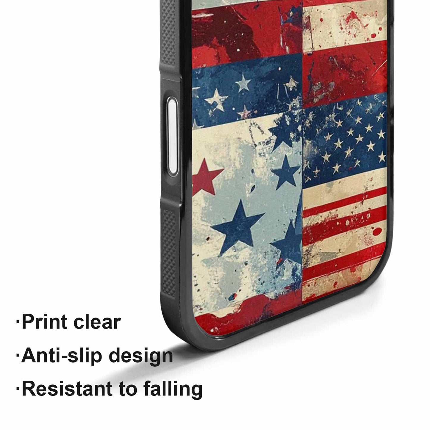 iPhone 17 Case — Small American Flag Stars Galaxy Space, Custom Phone Case