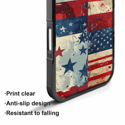 iPhone 17 Case — Small American Flag Stars Galaxy Space, Custom Phone Case
