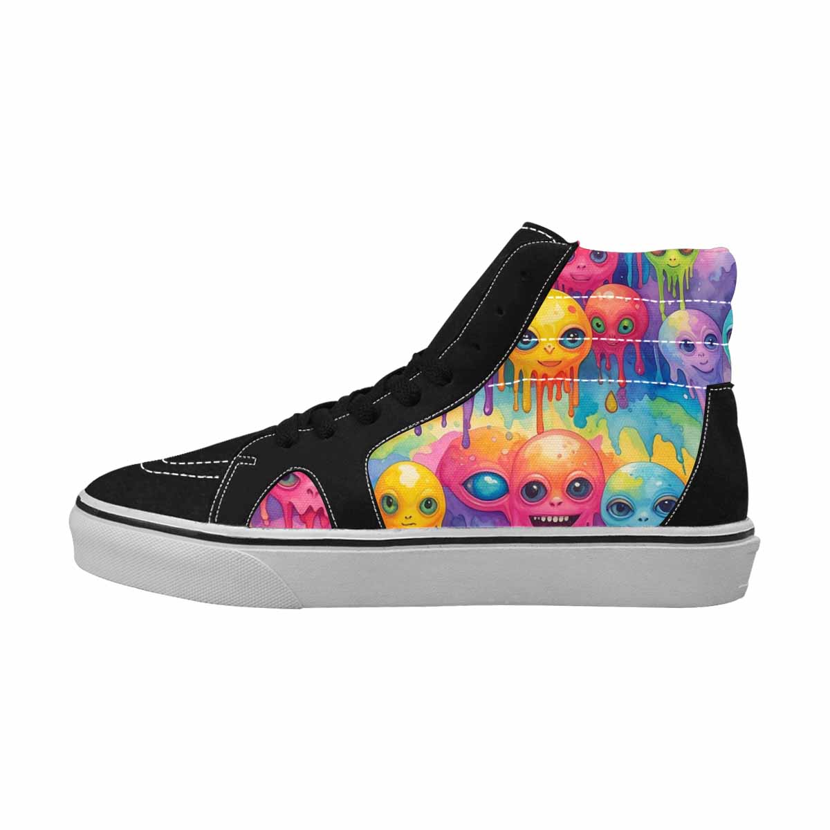 MEN'S Aliens  Tie Dye High Top Canvas Dreamcore Custom Shoes