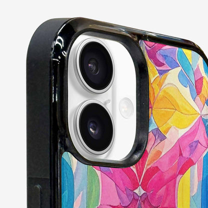 iPhone 16 Plus Case — Pansexual Flag Color Theme Small Rainbow, Custom Art Phone Cover