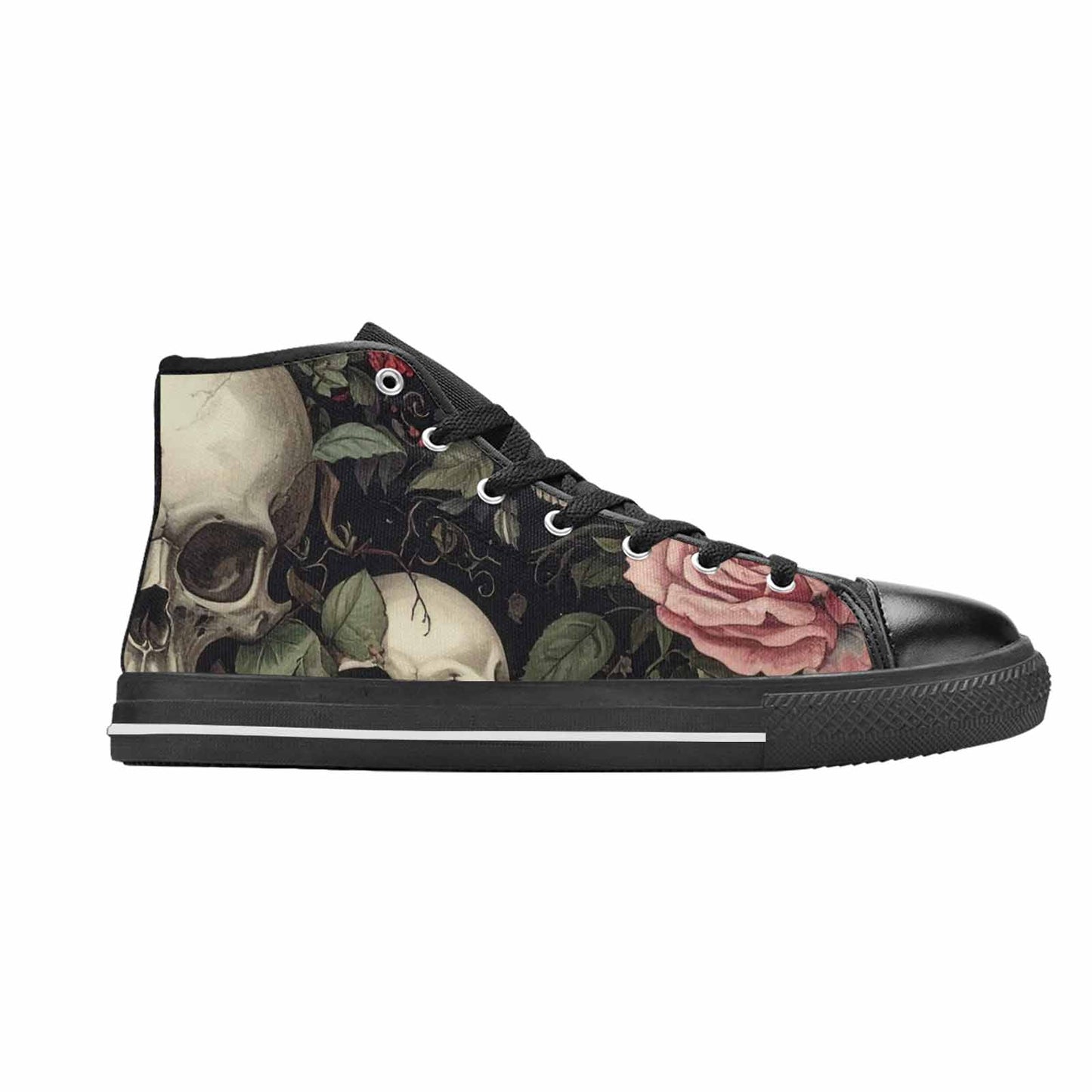 MEN'S Skulls - Roses High Top Canvas Aesthetic Sneakers