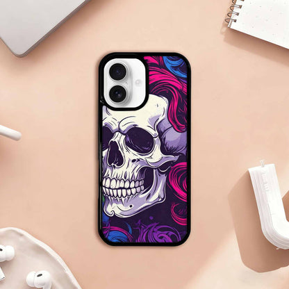 iPhone 17 Case — Pride Flag Skulls Seamless Gothic Skulls, Custom Art Phone Cover