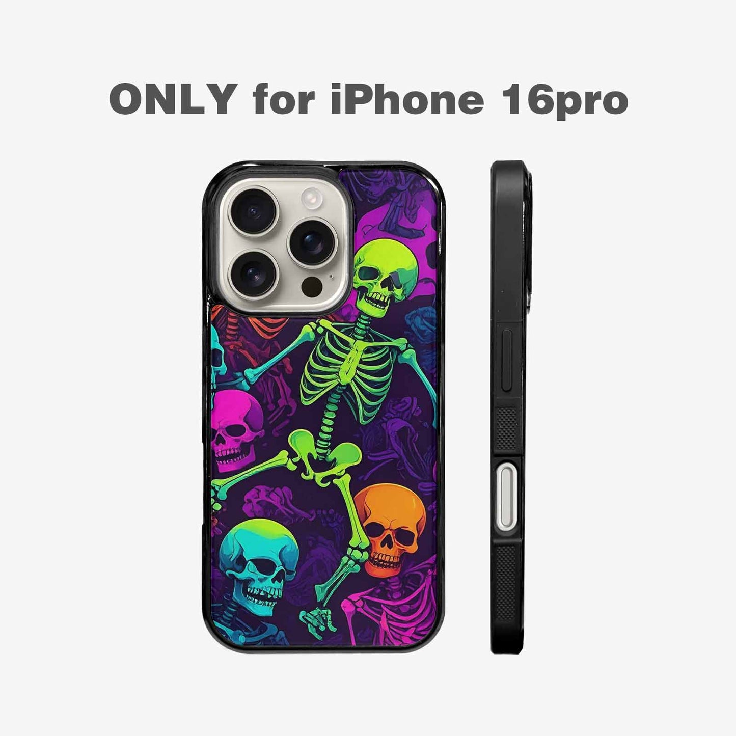 iPhone 16 Pro Case — Glowing Skeleton Pattern Hundreds Of Small, Unique Phone Case Design