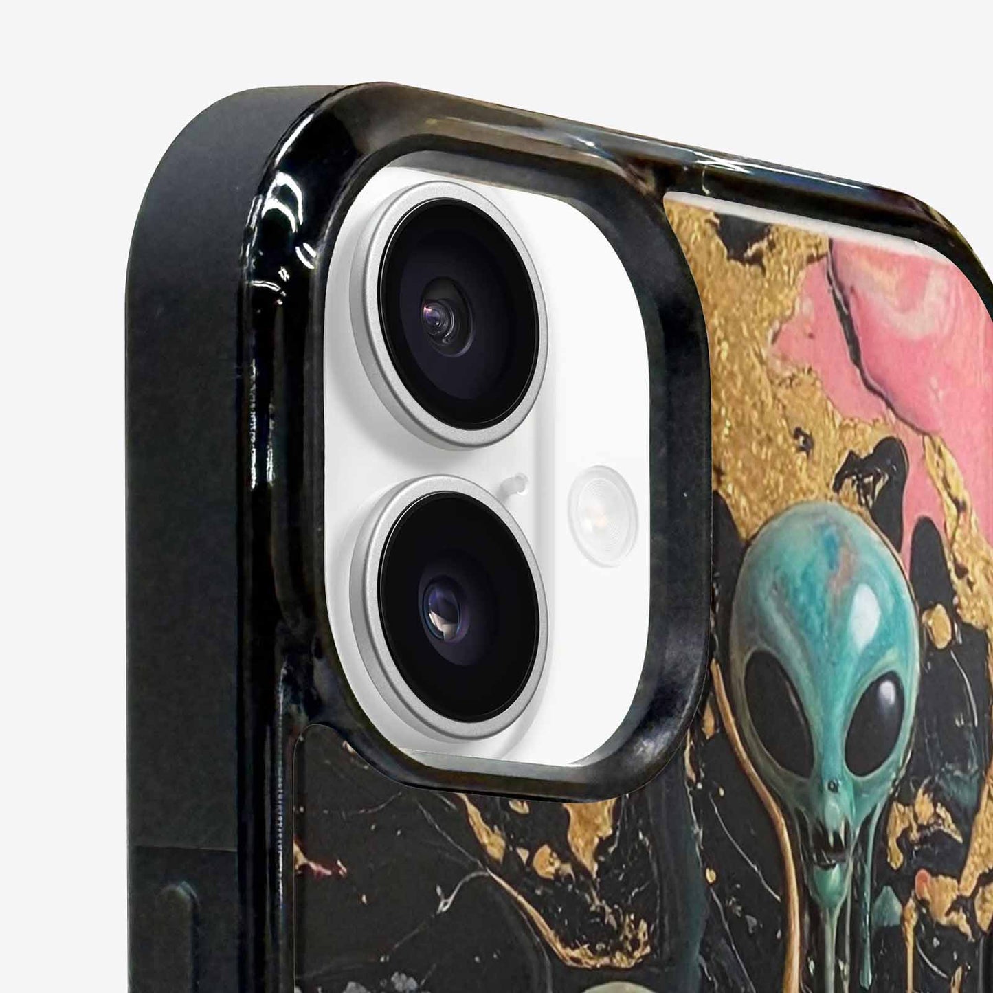 iPhone 16 Plus Case — Aliens Marblemelting Aliens Pa Ciq, Unique Phone Case Design