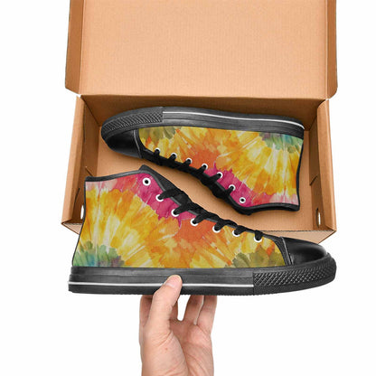 MEN'S Tie Dye Swirl High Top Canvas Dreamcore Custom Shoes