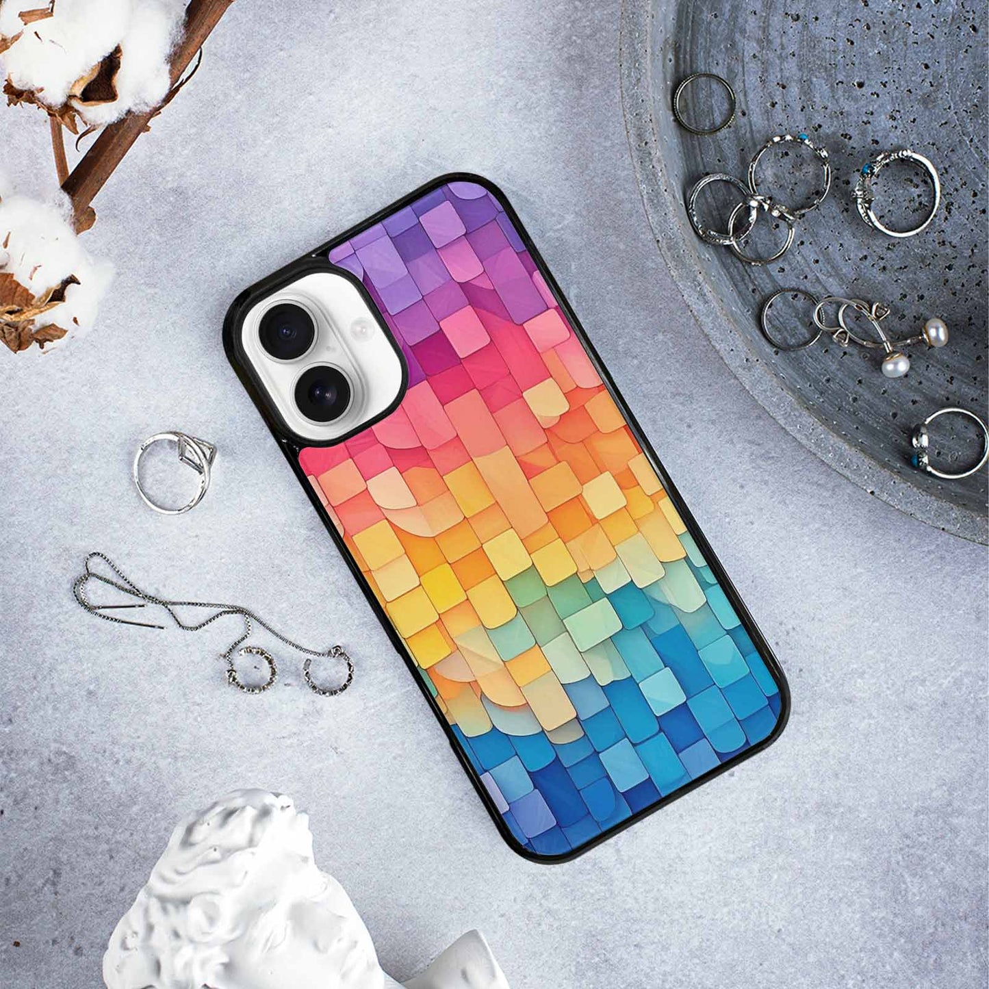iPhone 16 Plus Case — Color Gradient Fade Pattern Hundreds Of, Custom Phone Case