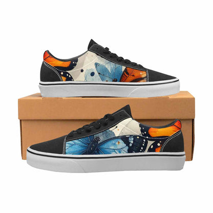 MEN'S Butterfly Wing Canvas Lace-Up Vibrant Chaos Custom Shoes