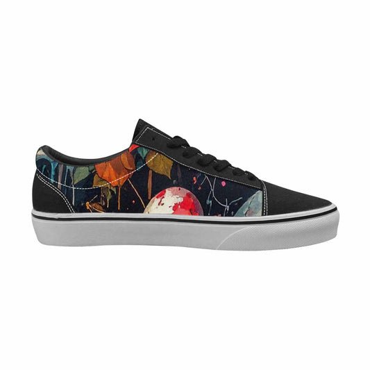 WOMEN'S Skulls Roses Melting Skulls Lace-Up Canvas Cottagecore Sneakers