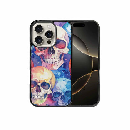 iPhone 16 Pro Case — Kulls Watercolor Skulls Small Skull Pattern, Custom Made Phone Cover