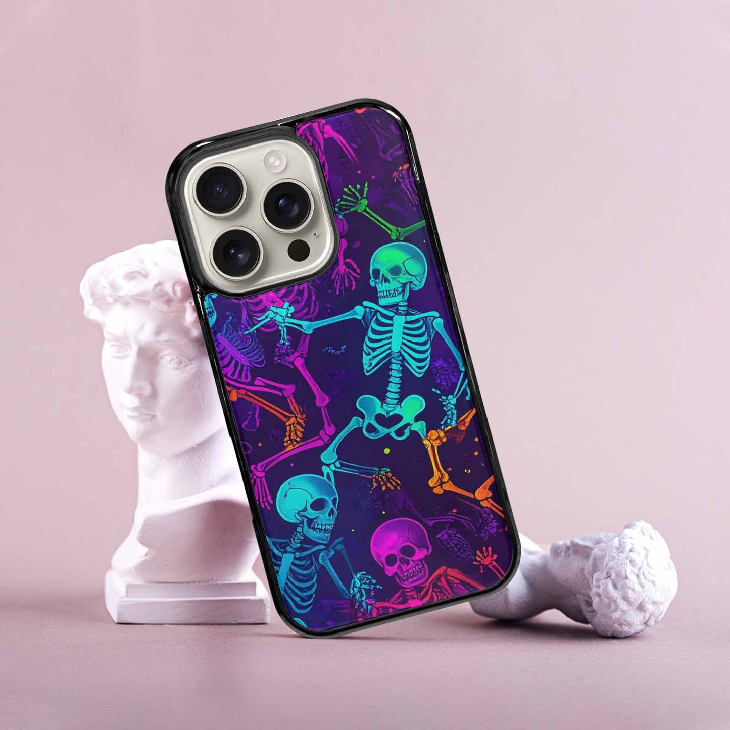 iPhone 16 Pro Case — Glowing Skeleton Pattern Hundreds Of Small, Unique Phone Case Design