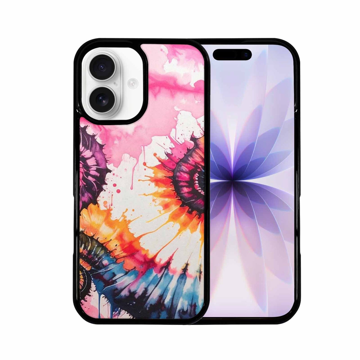 iPhone 17 Case — Tie Dye Swirls Black Tie Dye, Unique Phone Case Design