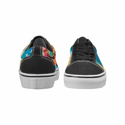 WOMEN'S Surreal Dream Fragment Lace-Up Canvas Melting Art Custom Sneakers