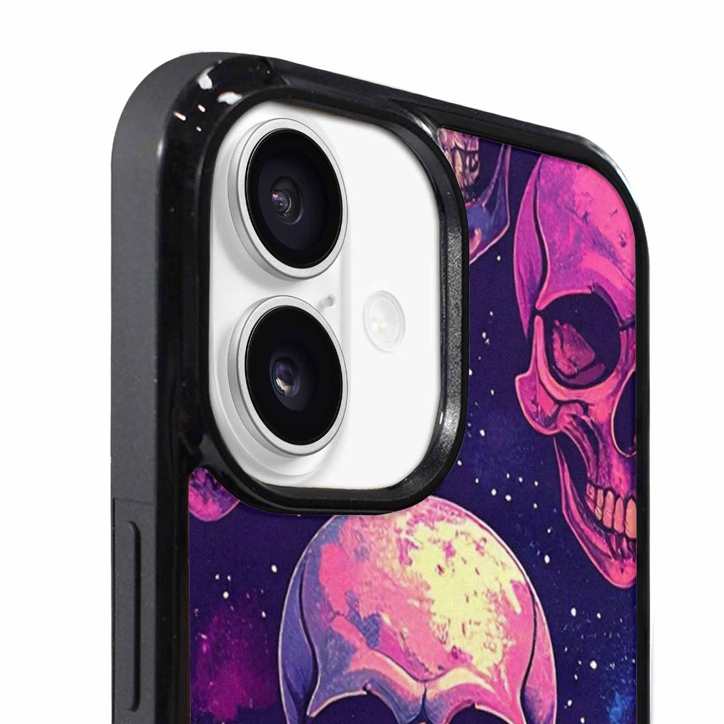 iPhone 17 Case — Galaxy Skulls Art Seamless Gothic Skulls, Custom Print Case Cover