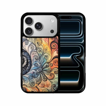 iPhone 17 Pro Case — Tie Dye Swirls Black White Tie, Custom Designed Case Cover