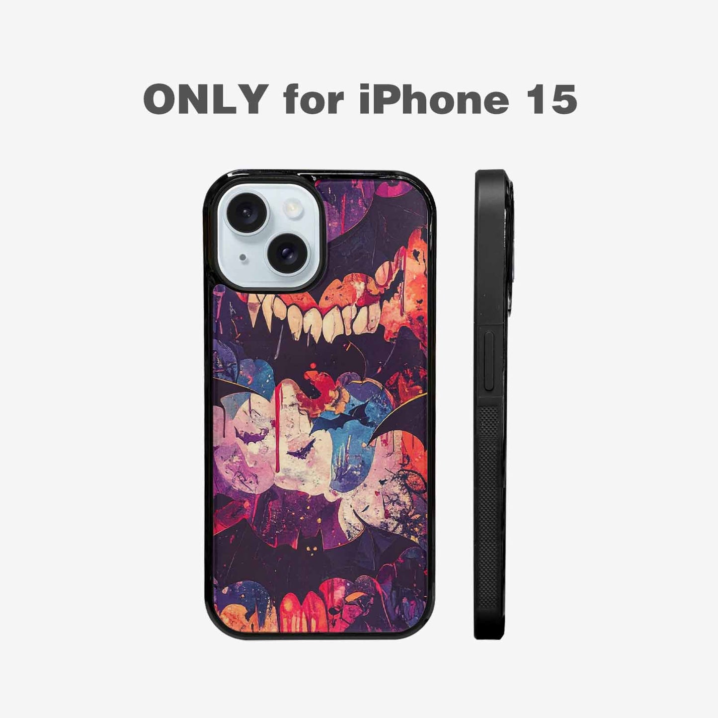 iPhone 15 Case — Vampire Fangs Bats Vampire Fangs And, Custom Printed Phone Case