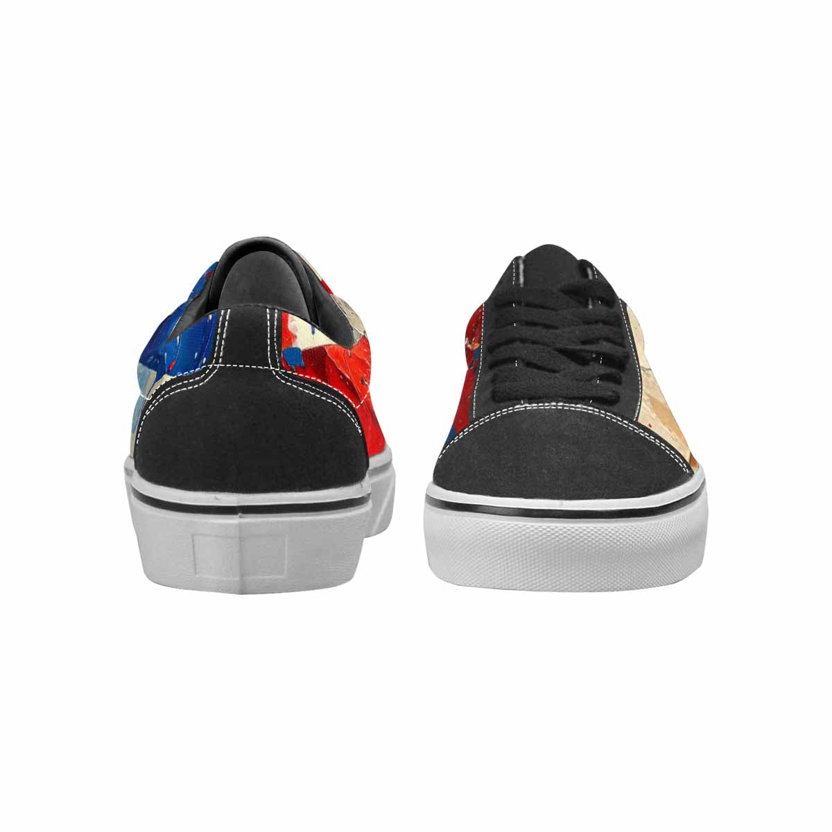 MEN'S Patriotic Canvas Unique Print Kaleidoscope Handmade Custom Shoes